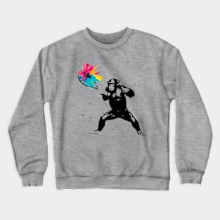 Tennis Chimpanzee Paint Splash Crewneck Sweatshirt